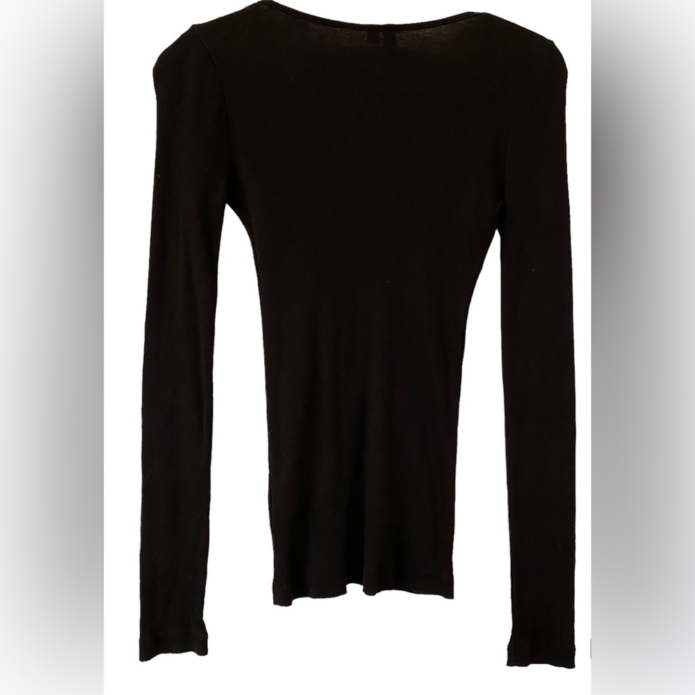 CHARLOTTE TARANTOLA Black Deep V Neck Long sleeve Top XS *Sparkles* - Picture 4 of 4